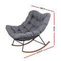 Gardeon Papasan Rocking Chair Outdoor Garden Patio Lounge Furniture
