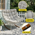 Gardeon Outdoor Rocking Chair Papasan White Garden Patio Lounge