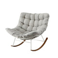 Gardeon Outdoor Rocking Chair Papasan White Garden Patio Lounge