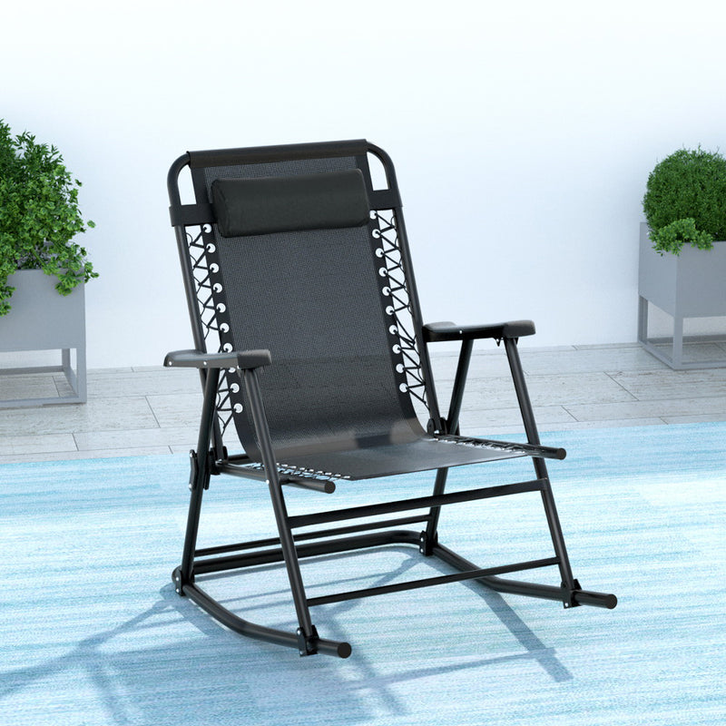 Gardeon Outdoor Folding Rocking Chair Recliner Patio Furniture