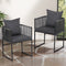 Gardeon 2pc Outdoor Dining Chairs Woven Rope Patio Garden Steel