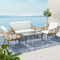 Gardeon 4 Piece Outdoor Rattan Sofa Set Lounge Chairs Table
