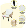 Gardeon 4 Piece Outdoor Rattan Sofa Set Lounge Chairs Table