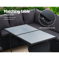 Gardeon 9 Seater Wicker Outdoor Lounge Dining Sofa Set Black