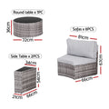 Gardeon 8 Seater Outdoor Sofa Set 11PCS Table Chair Set Garden Rattan Furniture