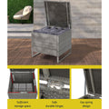Gardeon 4 Seater Outdoor Wicker Lounge Sofa Set Grey