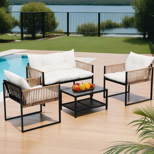 Gardeon 4 Seater Outdoor Sofa Set Garden Patio Furniture 4PCS