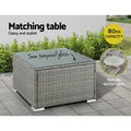 Gardeon 5-Piece Wicker Outdoor Sofa Set 4 Seater Grey Lounge