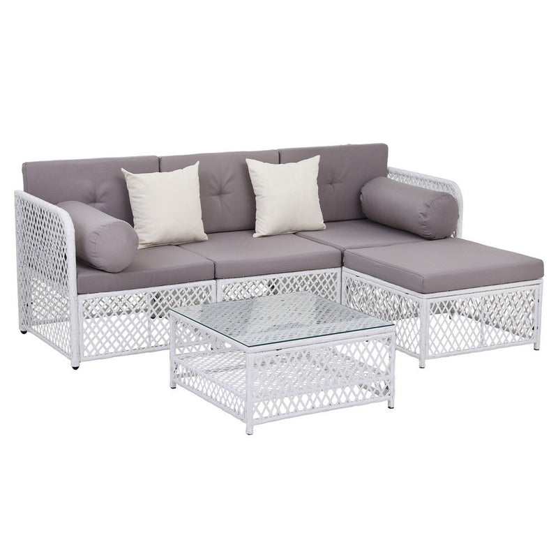 Gardeon 4 Seater Outdoor Lounge Set 5PC Garden Patio Furniture