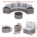 Gardeon 4 Seater Rattan Outdoor Sofa Set 7PC Garden Patio Furniture