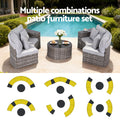 Gardeon 4 Seater Rattan Outdoor Sofa Set 7PC Garden Patio Furniture