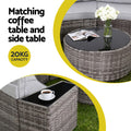 Gardeon 4 Seater Rattan Outdoor Sofa Set 7PC Garden Patio Furniture