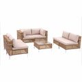 Gardeon 6 Seater Outdoor Sofa Set 7PCS Table Chair Set Garden Rattan Patio Furniture
