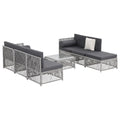 Gardeon 6 Seater Rattan Sofa Set 7PC Garden Patio Furniture Outdoor