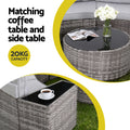 Gardeon 6 Seater Outdoor Sofa Set 9PCS Rattan Patio Furniture