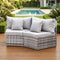 Gardeon Rattan Modular Sofa 2 Piece Grey Outdoor Patio Furniture
