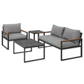 Gardeon 3 Seater Corner Modular Outdoor Sofa Lounge Steel