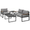 Gardeon 3 Seater Corner Modular Outdoor Sofa Lounge Steel