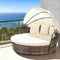 Gardeon Outdoor Day Bed Wicker Lounger Set 3 Beige Patio