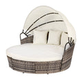 Gardeon Outdoor Day Bed Wicker Lounger Set 3 Beige Patio