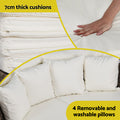 Gardeon Outdoor Day Bed Wicker Lounger Set 3 Beige Patio