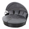 Gardeon Wicker Sun Lounge Lounger Daybed Outdoor Patio Furniture Black