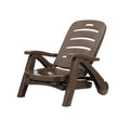Gardeon Sun Lounger Folding Lounge Chair Wheels Patio Brown