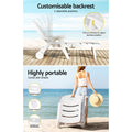 Gardeon Sun Lounger Folding Chaise with Wheels Outdoor Patio
