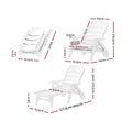 Gardeon Set of 2Sun Lounger Folding Chaise Lounge Chair Wheels Patio Outdoor Furniture