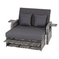 Gardeon Wicker Day Bed Lounger Grey Outdoor Patio Furniture