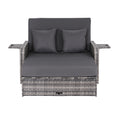 Gardeon Wicker Day Bed Lounger Grey Outdoor Patio Furniture