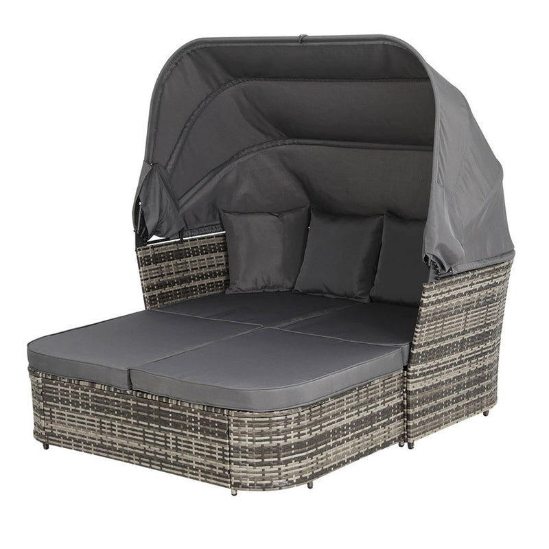 Gardeon Outdoor Wicker Sun Lounge Sofa Day Bed Patio Furniture