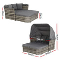 Gardeon Outdoor Wicker Sun Lounge Sofa Day Bed Patio Furniture