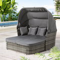 Gardeon Outdoor Wicker Sun Lounge Sofa Day Bed Patio Furniture