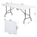Gardeon 180cm Folding Table Portable Fold-in-Half with Handle Camping Picnic
