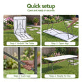 Gardeon 180cm Folding Table Portable Fold-in-Half with Handle Camping Picnic