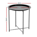 Gardeon Coffee Side Table Steel Outdoor Garden Patio Furniture
