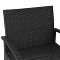 Gardeon 3PC Wicker Bistro Set Black Outdoor Patio Furniture Lounge