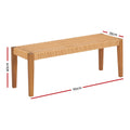 Gardeon 2-Seater Acacia Wood Garden Bench Outdoor Patio Furniture