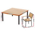 Gardeon 9pc Outdoor Dining Set Wooden Table Chairs