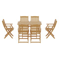 Gardeon Outdoor Dining Set 7pc Wooden Table Chairs Foldable