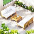 Gardeon 4-Seater Outdoor Sofa Set 5PCS Wooden Lounge Garden Furniture