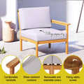 Gardeon 5 Seater Outdoor Lounge Setting Wooden 6 Piece Set
