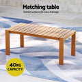Gardeon 5 Seater Outdoor Lounge Setting Wooden 6 Piece Set