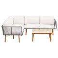 Gardeon 5 Seater Outdoor Sofa Set Wooden Lounge Aluminium Frame