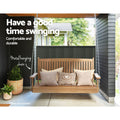 Gardeon 2 Seat Porch Swing Chair Wooden Teak Outdoor Bench w/ Chain