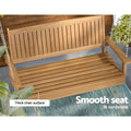 Gardeon 2 Seat Porch Swing Chair Wooden Teak Outdoor Bench w/ Chain