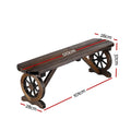 Gardeon Outdoor Garden Bench Wooden Patio Furniture Wagon Seat