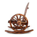 Gardeon Rocking Chair Brown Wagon Wheel Design Outdoor