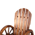 Gardeon Rocking Chair Brown Wagon Wheel Design Outdoor